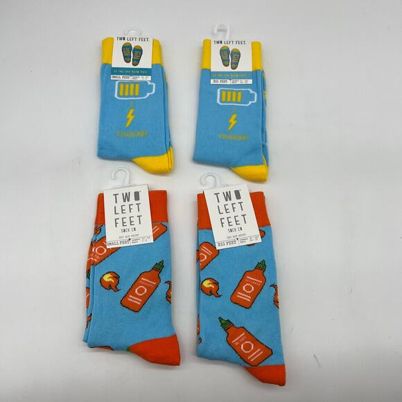 Two Left Feet Accessories - Two Left Feet Bundle of 4 Pair Funny Socks